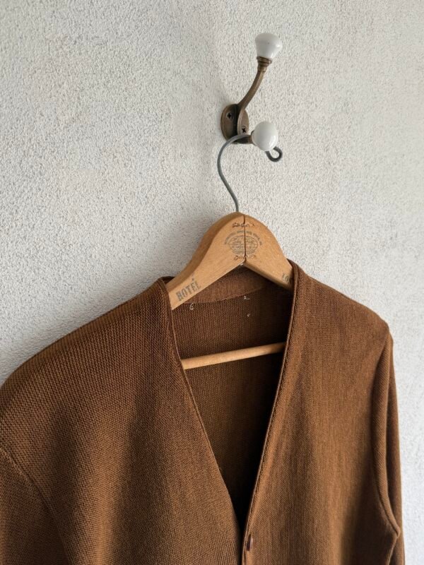 1960s Brown Knitted Cardigan ILGWU 