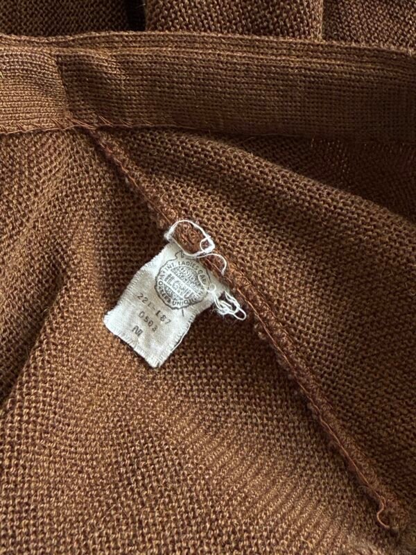 1960s Brown Knitted Cardigan ILGWU 
