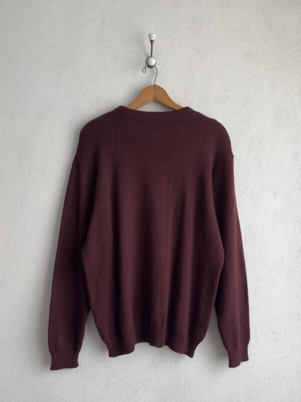 1990s Versace Jeans Couture Wine Knitted Sweater