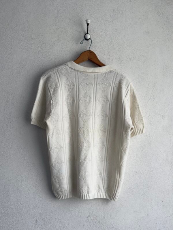 1980s Mexican White Knitted Shirt
