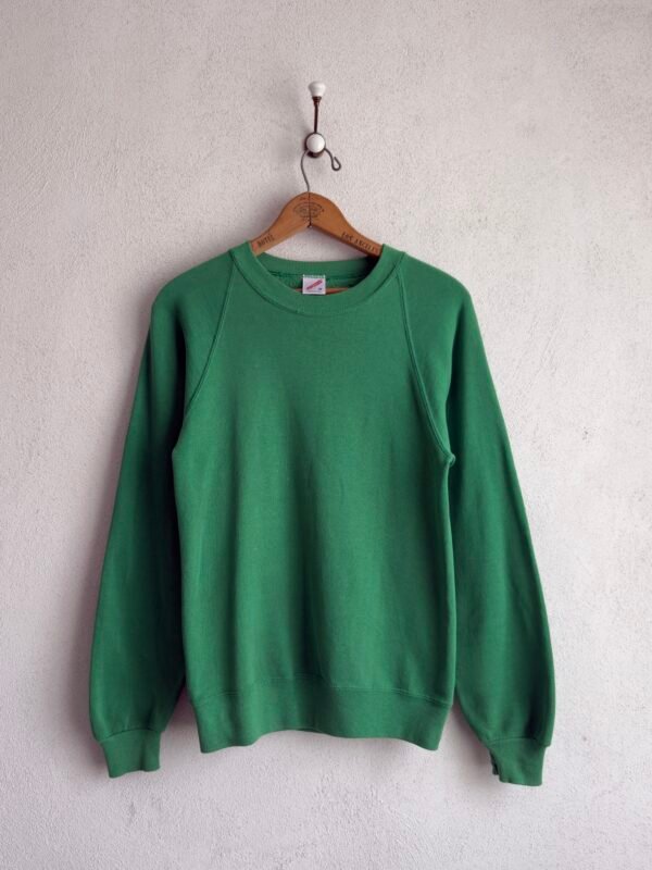 1990s Jerzees Green Sun Faded Crewneck
