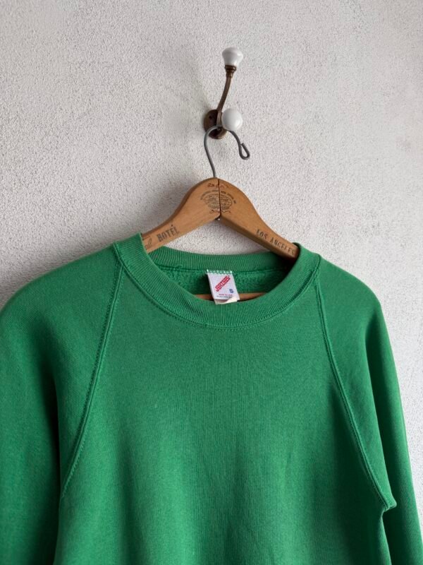 1990s Jerzees Green Sun Faded Crewneck