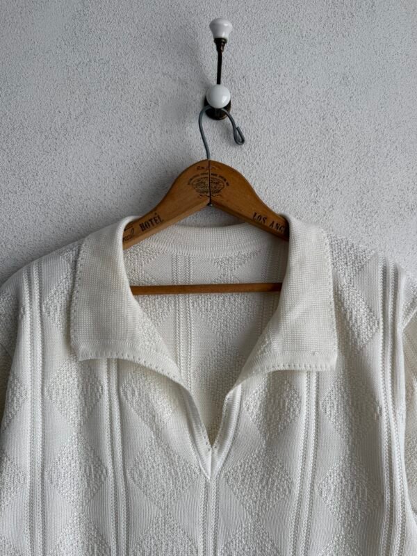 1980s Mexican White Knitted Shirt