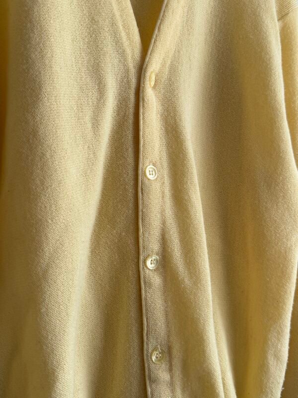 1980s Jantzen Butter Yellow Knitted Cardigan