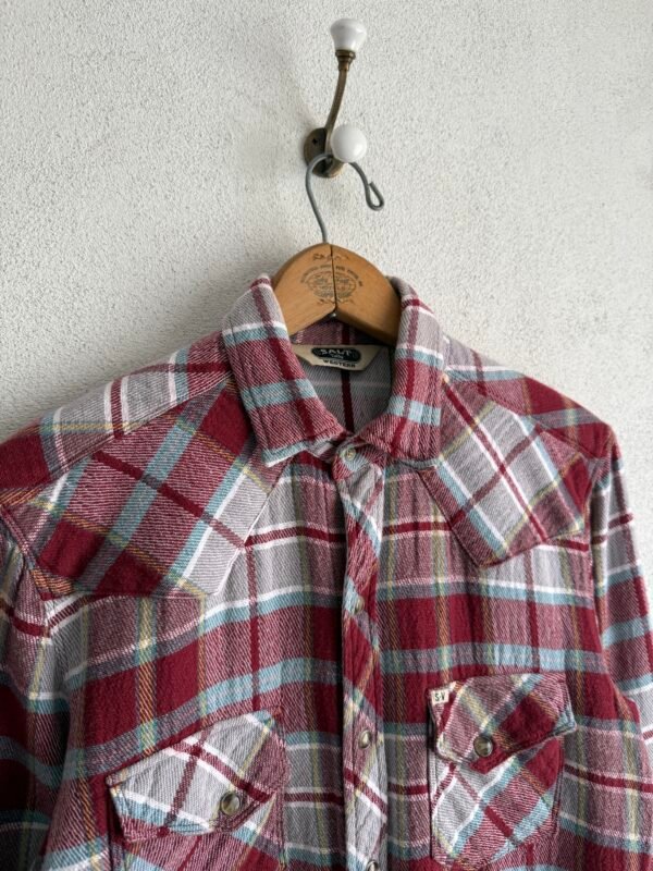 1990s Salt Valley Plaid Western Shirt