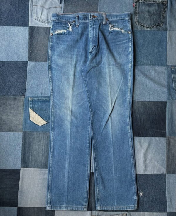 1990s Wrangler Cowboy Distressed Denim Pants